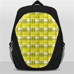 Yellow plaid pattern Backpack Bag