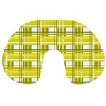 Yellow plaid pattern Travel Neck Pillows