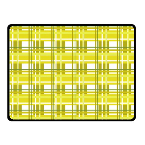 Yellow plaid pattern Double Sided Fleece Blanket (Small)  from ArtsNow.com 45 x34  Blanket Front