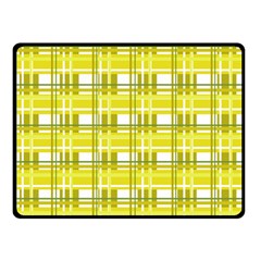 Yellow plaid pattern Double Sided Fleece Blanket (Small)  from ArtsNow.com 45 x34  Blanket Front