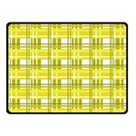Yellow plaid pattern Double Sided Fleece Blanket (Small) 