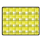 Yellow plaid pattern Double Sided Fleece Blanket (Small) 