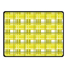 Yellow plaid pattern Double Sided Fleece Blanket (Small)  from ArtsNow.com 45 x34  Blanket Back