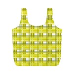 Yellow plaid pattern Full Print Recycle Bags (M) 