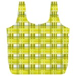 Yellow plaid pattern Full Print Recycle Bags (L) 