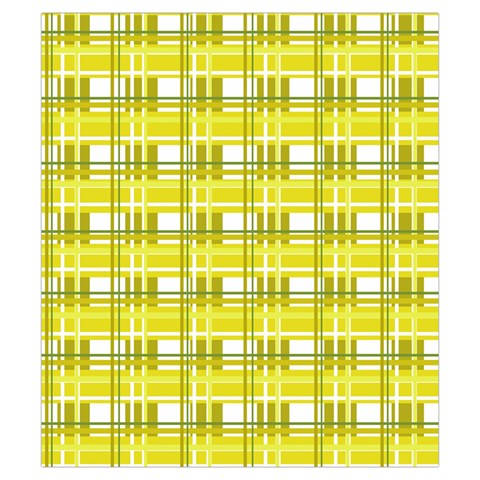 Yellow plaid pattern Drawstring Pouches (Small)  from ArtsNow.com Front