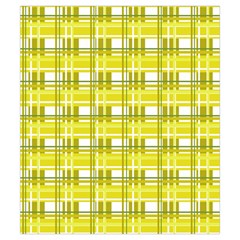 Yellow plaid pattern Drawstring Pouches (Small)  from ArtsNow.com Front