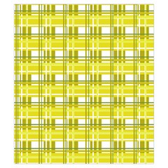 Yellow plaid pattern Drawstring Pouches (Small)  from ArtsNow.com Back