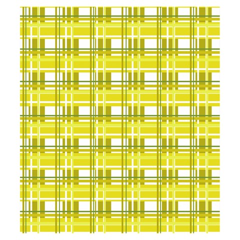 Yellow plaid pattern Drawstring Pouches (Medium)  from ArtsNow.com Front