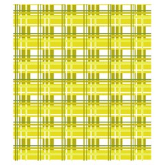 Yellow plaid pattern Drawstring Pouches (Medium)  from ArtsNow.com Front