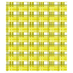 Yellow plaid pattern Drawstring Pouches (Medium)  from ArtsNow.com Back