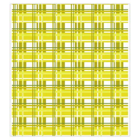 Yellow plaid pattern Drawstring Pouches (Large)  from ArtsNow.com Front