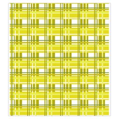 Yellow plaid pattern Drawstring Pouches (Large)  from ArtsNow.com Back