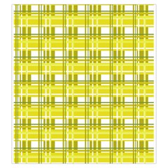 Yellow plaid pattern Drawstring Pouches (Large)  from ArtsNow.com Back