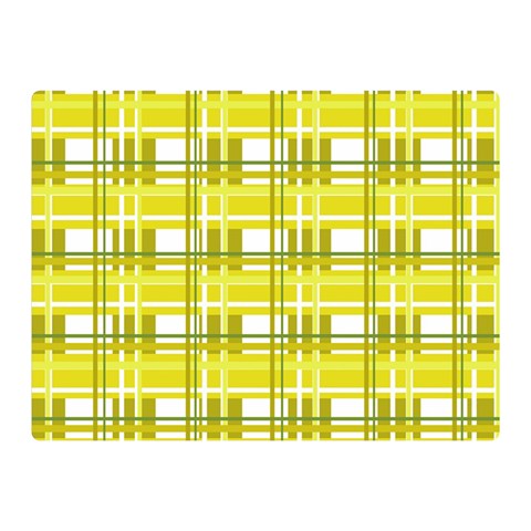 Yellow plaid pattern Double Sided Flano Blanket (Mini)  from ArtsNow.com 35 x27  Blanket Front
