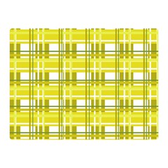 Yellow plaid pattern Double Sided Flano Blanket (Mini)  from ArtsNow.com 35 x27  Blanket Back