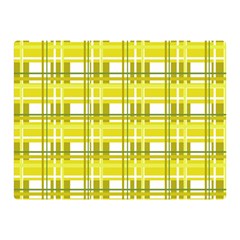 Yellow plaid pattern Double Sided Flano Blanket (Mini)  from ArtsNow.com 35 x27  Blanket Back