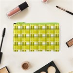 Yellow plaid pattern Cosmetic Bag (XS)