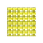 Yellow plaid pattern Satin Bandana Scarf