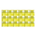 Yellow plaid pattern Satin Shawl