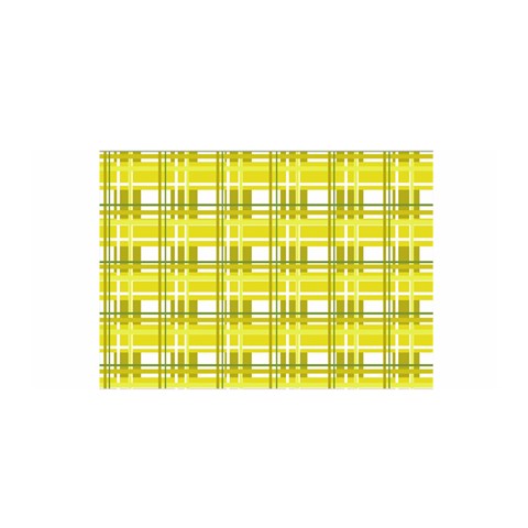 Yellow plaid pattern Satin Wrap from ArtsNow.com Front