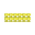 Yellow plaid pattern Satin Scarf (Oblong)