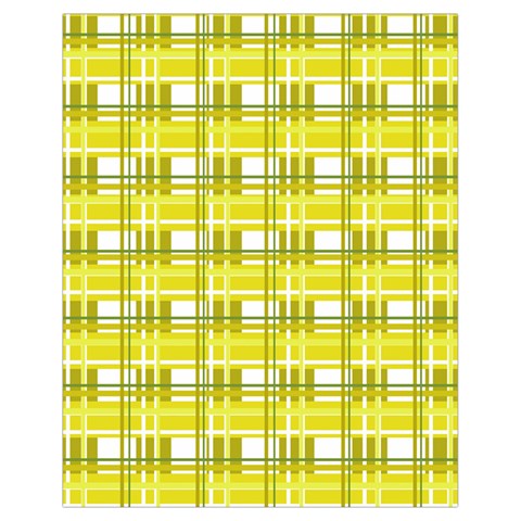 Yellow plaid pattern Drawstring Bag (Small) from ArtsNow.com Front
