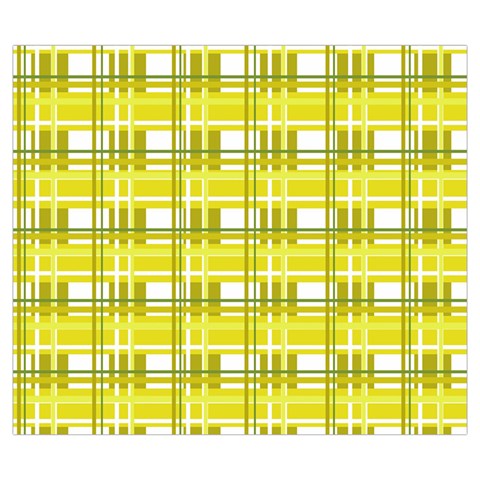 Yellow plaid pattern Zipper Large Tote Bag from ArtsNow.com Front
