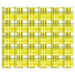 Yellow plaid pattern Zipper Large Tote Bag from ArtsNow.com Back