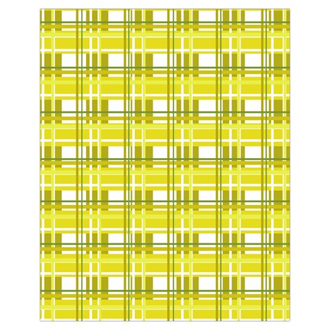 Yellow plaid pattern Drawstring Pouches (Extra Large) from ArtsNow.com Front