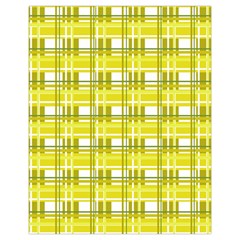 Yellow plaid pattern Drawstring Pouches (Extra Large) from ArtsNow.com Back