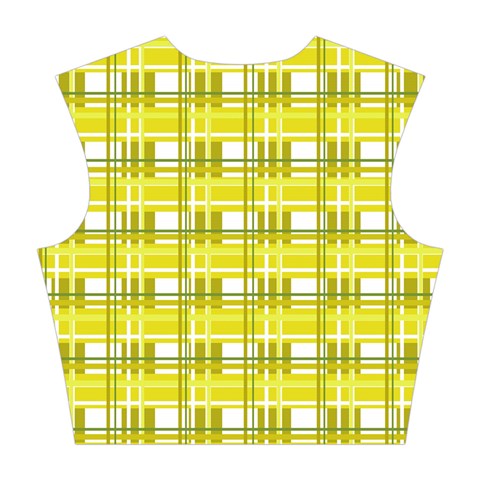 Yellow plaid pattern Cotton Crop Top from ArtsNow.com Back