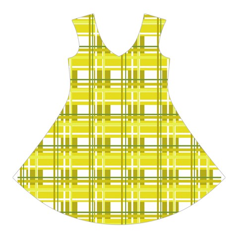 Yellow plaid pattern Short Sleeve V Front