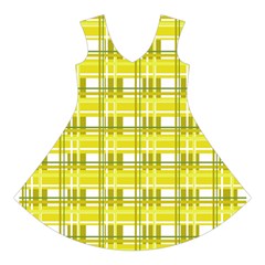 Yellow plaid pattern Short Sleeve V Front