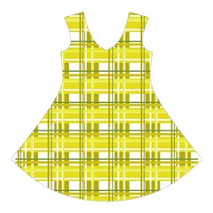 Yellow plaid pattern Short Sleeve V Front