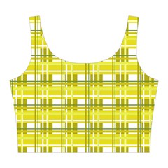 Yellow plaid pattern Midi Sleeveless Dress from ArtsNow.com Top Back