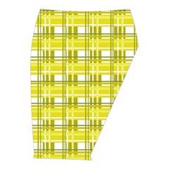 Yellow plaid pattern Midi Wrap Pencil Skirt from ArtsNow.com  Front Right 