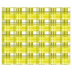 Yellow plaid pattern Medium Tote Bag from ArtsNow.com Back
