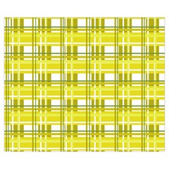 Yellow plaid pattern Medium Tote Bag from ArtsNow.com Back