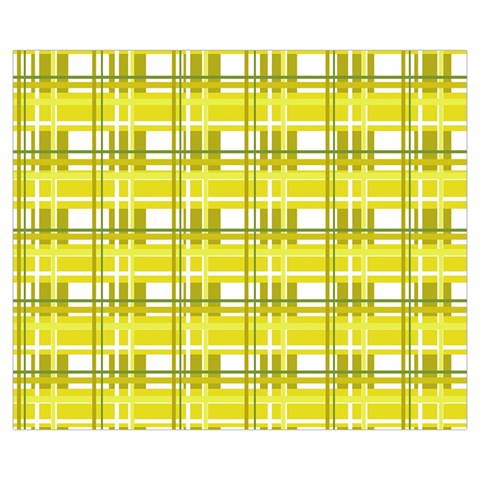 Yellow plaid pattern Medium Zipper Tote Bag from ArtsNow.com Front