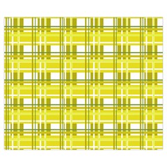 Yellow plaid pattern Medium Zipper Tote Bag from ArtsNow.com Front
