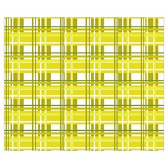 Yellow plaid pattern Medium Zipper Tote Bag from ArtsNow.com Front