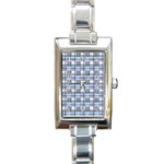 Decorative plaid pattern Rectangle Italian Charm Watch