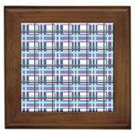 Decorative plaid pattern Framed Tiles