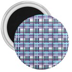 Decorative plaid pattern 3  Magnets