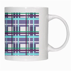 Decorative plaid pattern White Mugs from ArtsNow.com Right