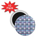 Decorative plaid pattern 1.75  Magnets (10 pack) 