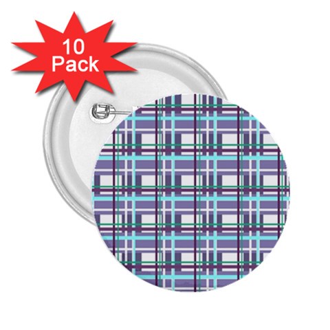 Decorative plaid pattern 2.25  Buttons (10 pack)  from ArtsNow.com Front