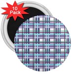 Decorative plaid pattern 3  Magnets (10 pack) 