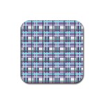 Decorative plaid pattern Rubber Coaster (Square) 